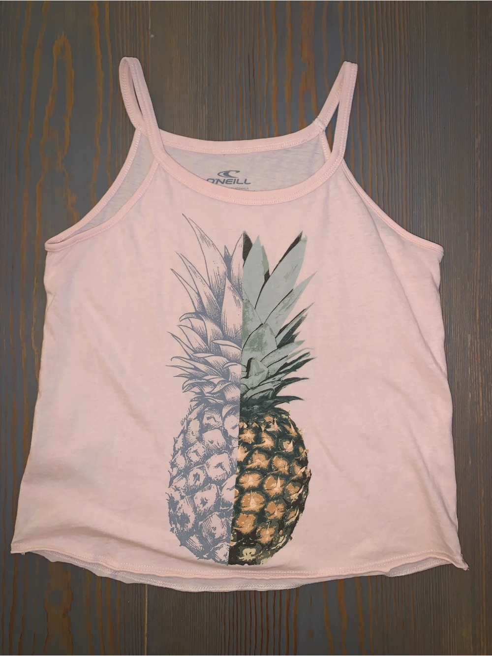 Women’s O'Neill Pink Pineapple Graphic Crop Tank Top